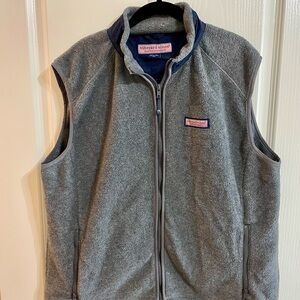 Vineyard Vines Gray Fleece Vest